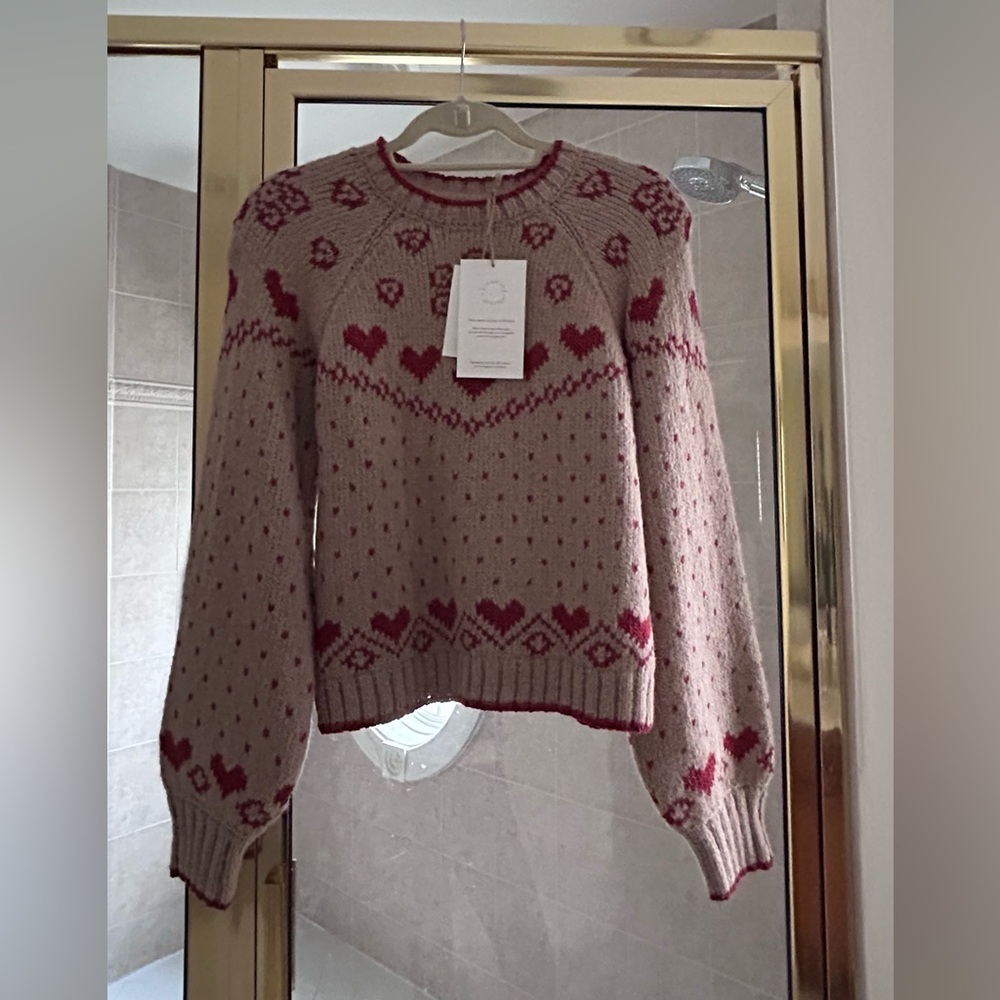 Christy Dawn Francesca Sweater in Crimson Heart - Picture 7 of 9